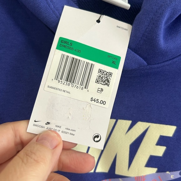 Nike Girls hoodie size xl 🆕 - Picture 7 of 7